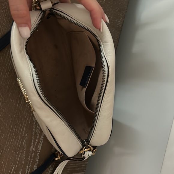 Gucci small GG marmont bag in white and navy - Picture 3 of 4